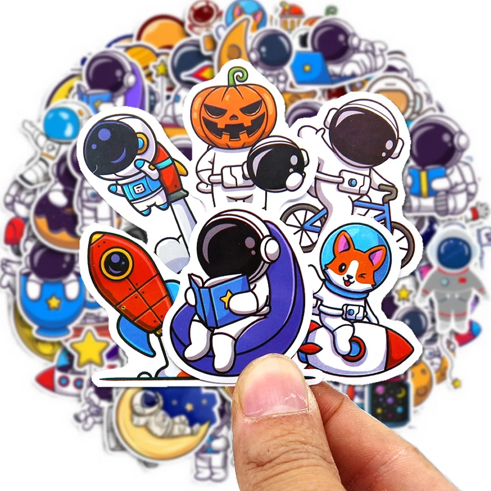 40-240 Stück Astronauten-Kosmonauten-Aufkleber, Cartoon-süße Aufkleber, Spielzeug, Schreibwaren, Gitarre, Telefon, Laptop, Gepäck, Auto, Graffiti, Kinderaufkleber