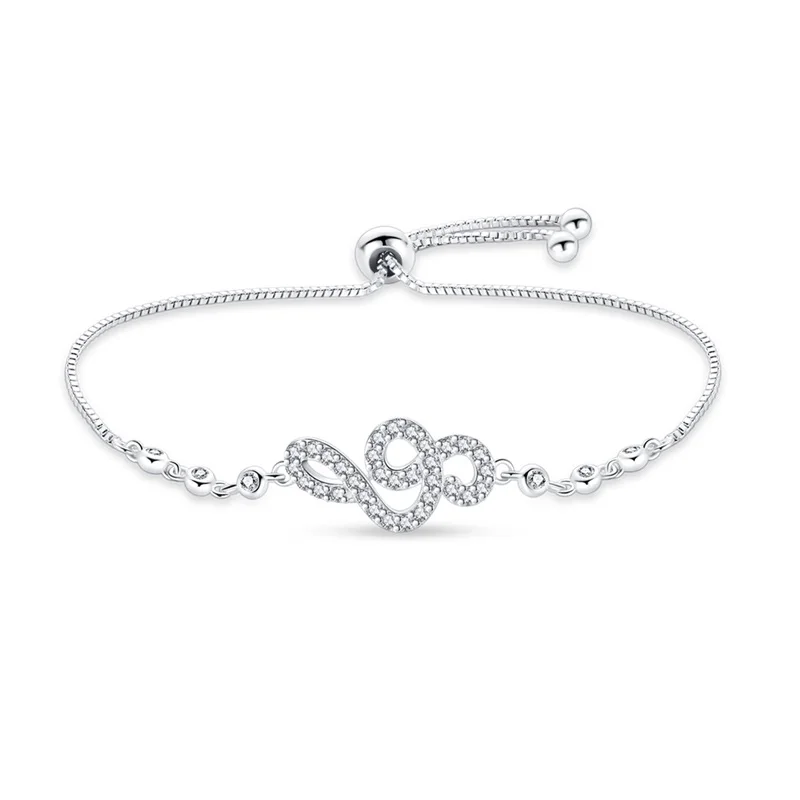 Armband Original 925 Silber Glückssymbol Zirkon Armband Luxusschmuck für Frau Romantischer Valentinstag Schmuck Geschenke