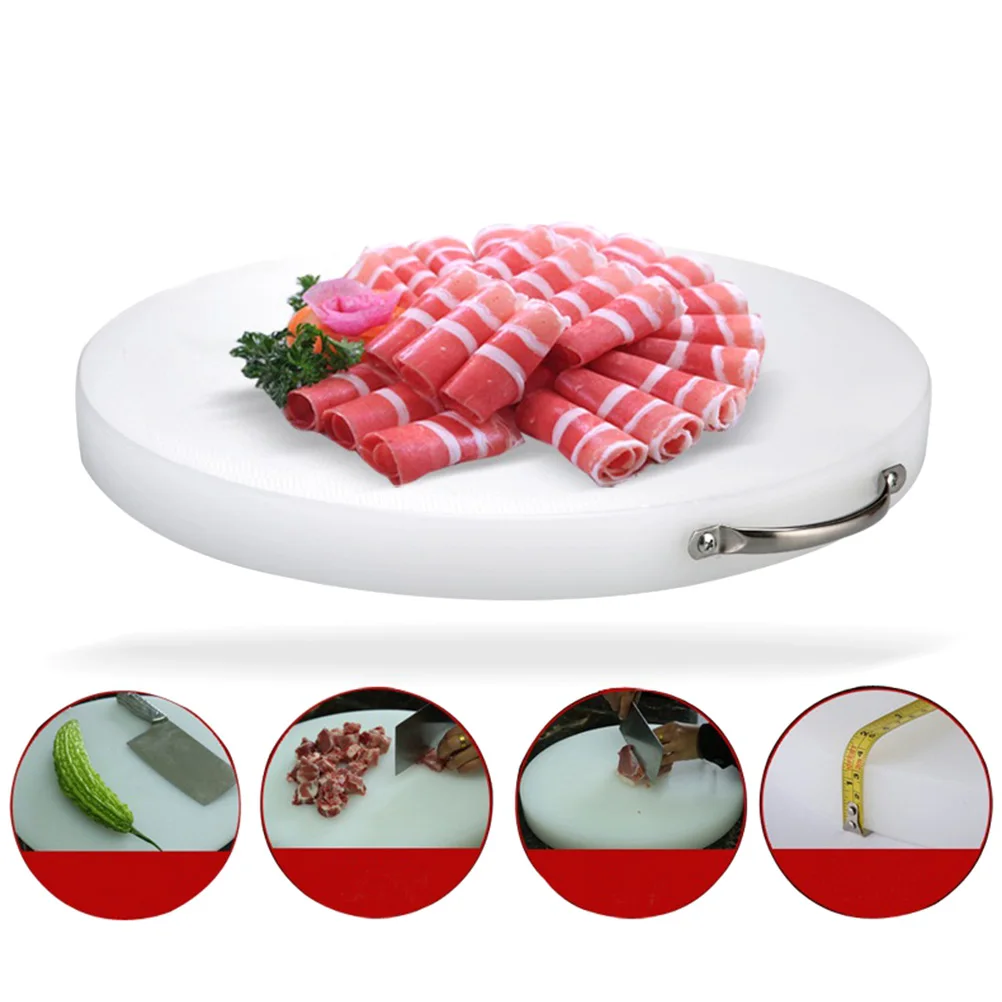 

Plastic Cutting Board 38X2Cm Round Thick Chopping Block For Kitchen Non-Slip Easy Storage Eco-Friendly Stain Resistant