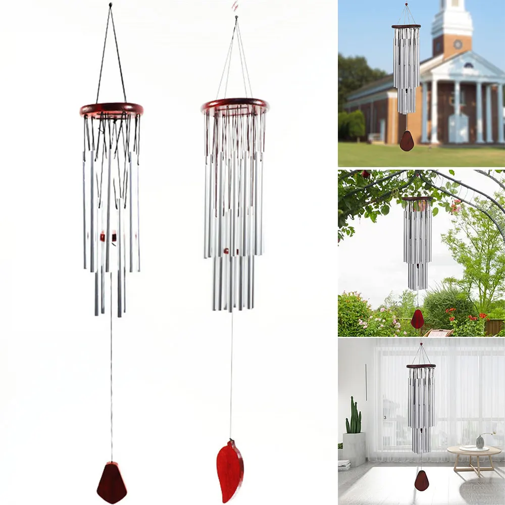 Oversized Wind Chimes Solid Wooden Bronze Wind Chimes Church Courtyard Home Decoration Metal Multi-tube Anti-rust Wind Chimes