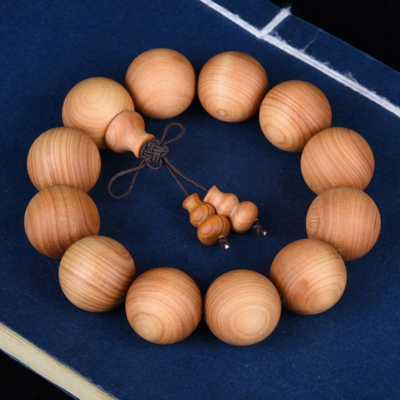 

Authentic Taihang Cypress Bead 2.0, 108 Beads, Fashionable Unisex Buddhist Bracelet
