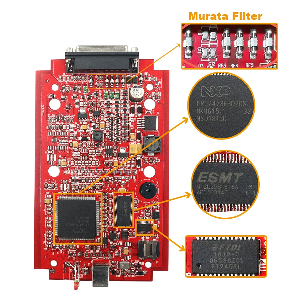 Programador ECU Kess V2 V5.017, PCB rojo de la UE en línea, Ksuit V2 SW V2.8 ilimitado con filtro Murata, herramienta de sintonización de chips ECU con caja de herramientas