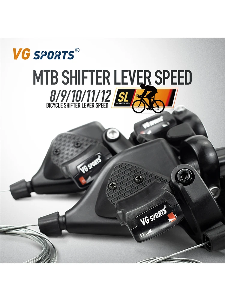 AliExpress VG Sports VG SPORTS Bicycle Shifter 8 9 10 11 Speed Bike Brake Levers Shifter Lever with Gear Indicator Left Right Bike Parts Accessories