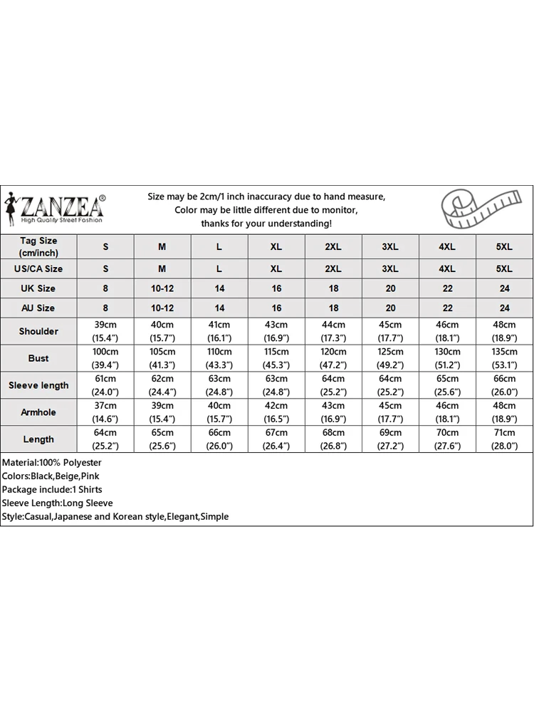 Zanzea-女性用ラペルカラーチュニック、長袖トップス、シンプルな通勤ブラウス、カジュアルカラーブロックシャツ、オフィスレディ、ファッション、2024