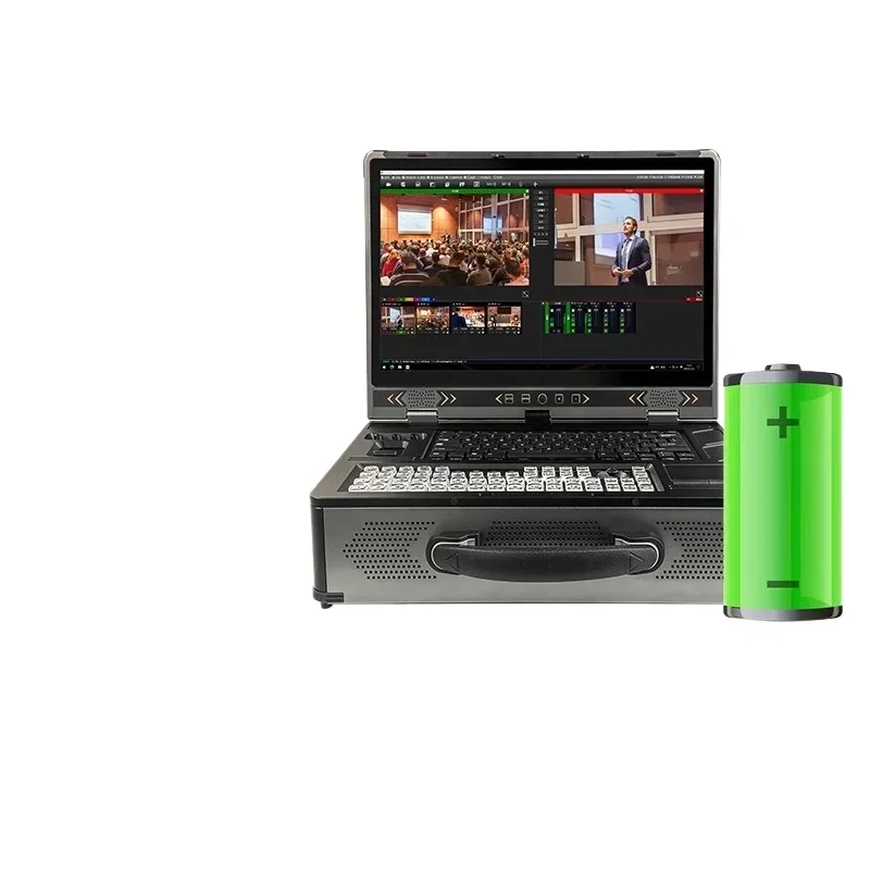 9800PLUS_Bat guide station built-in battery can touch 17.3 inch screen outdoor live broadcast machine