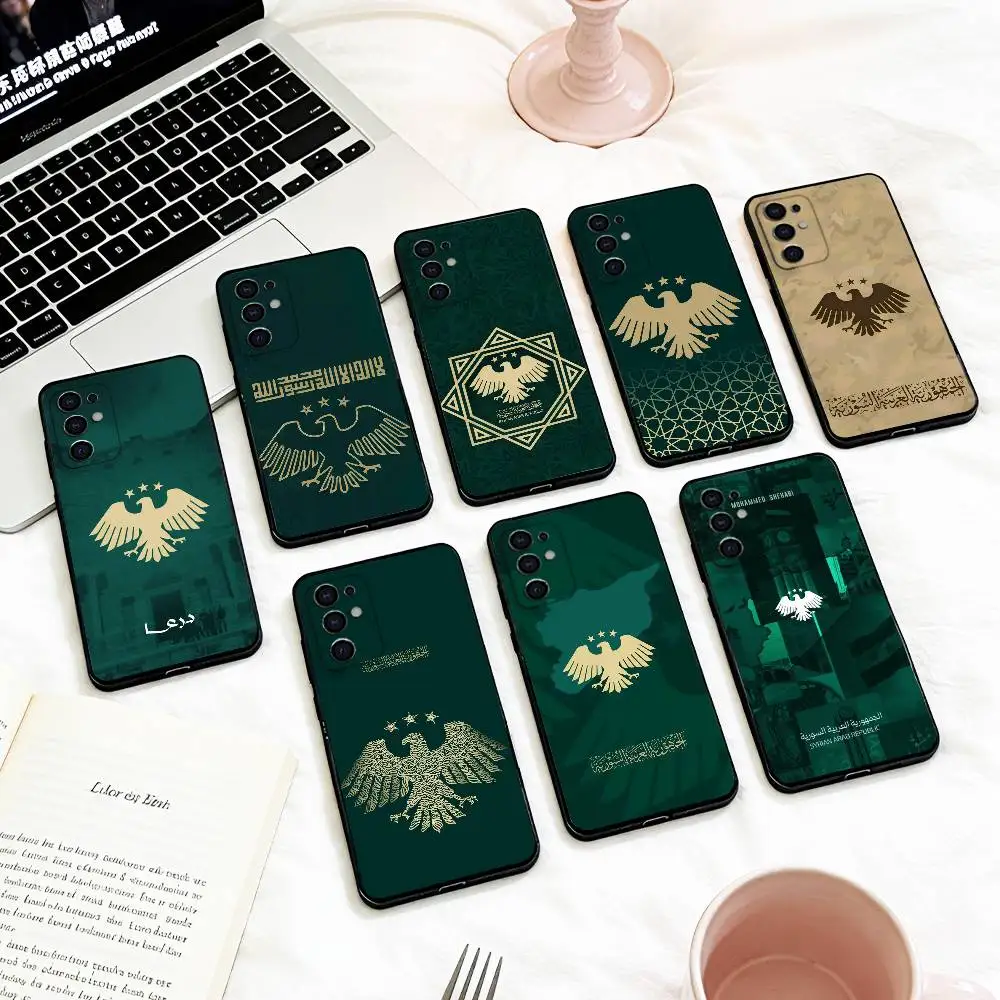 Syrian National E-Emblem F-Flag-ES   Phone Case For Samsung S 25,24,23,22,30,21,10,9,Ultra,Plus,Lite,FE,4,5 G Soft Black Case