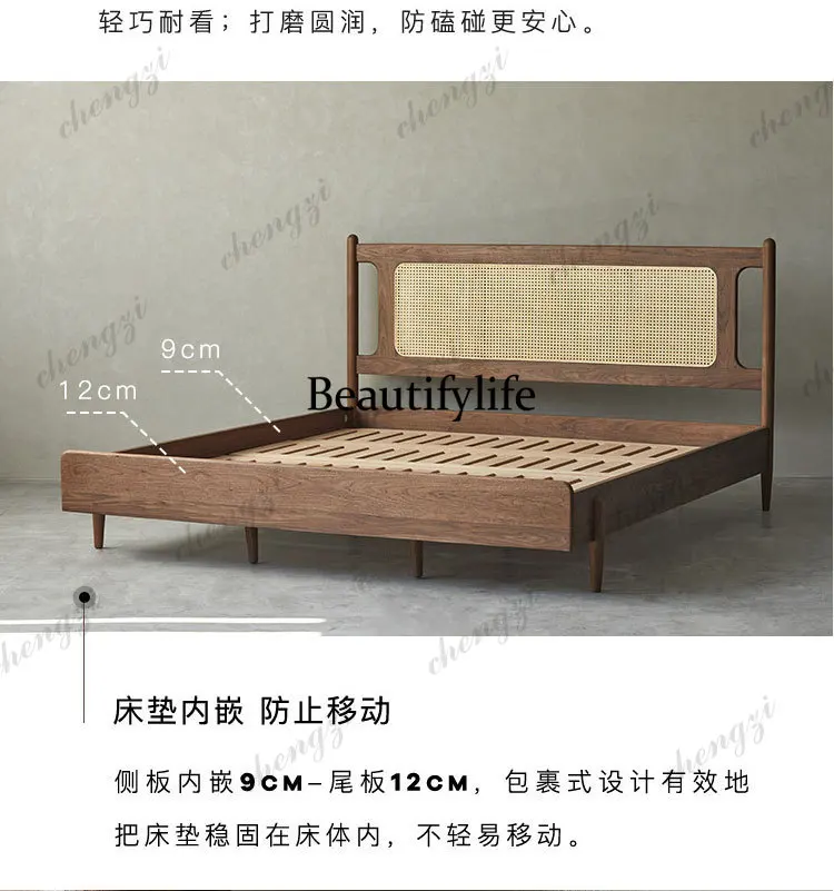 A74 Dormitory Frame Double Bed Mattresses Clearance Luxury King Double Bed Headboards Wooden Letto Matrimoniale Furniture