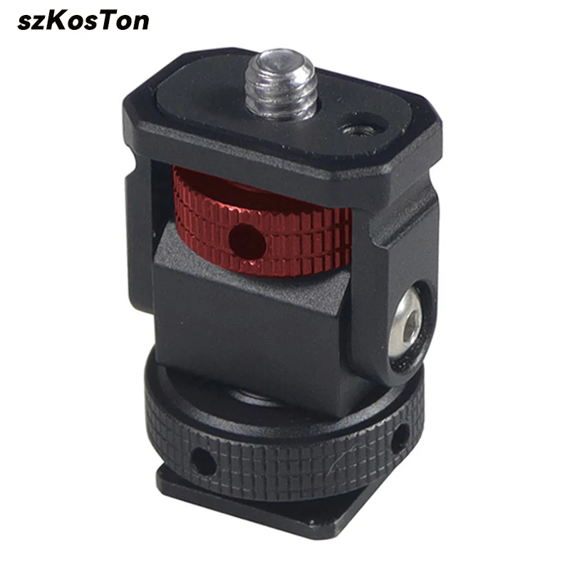 1/4 Inch Screw Mini Monitor Mount Tripod Head Cold Shoe Adapter Aluminum Alloy For Flash Microphone LED Fill Light Lamp