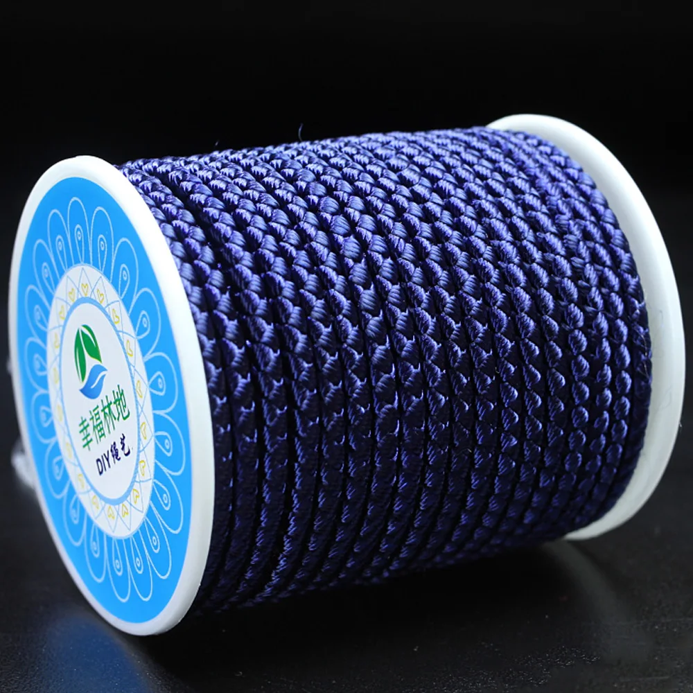 8.8m/Roll 4mm Wholesale Nylon Thread Chinese Knot Silky Macrame Cord Beading Braided String For DIY Jewelry Making Material Rope