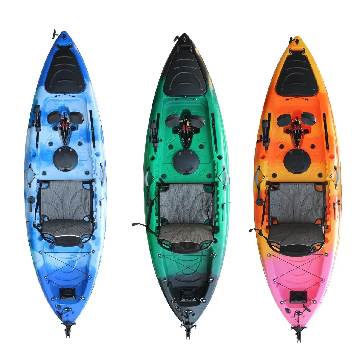 Wholesales Fin Drive Kayak Single Seat Fishing Kayak Boat 9.5FT Sit on Top Pedal kayak