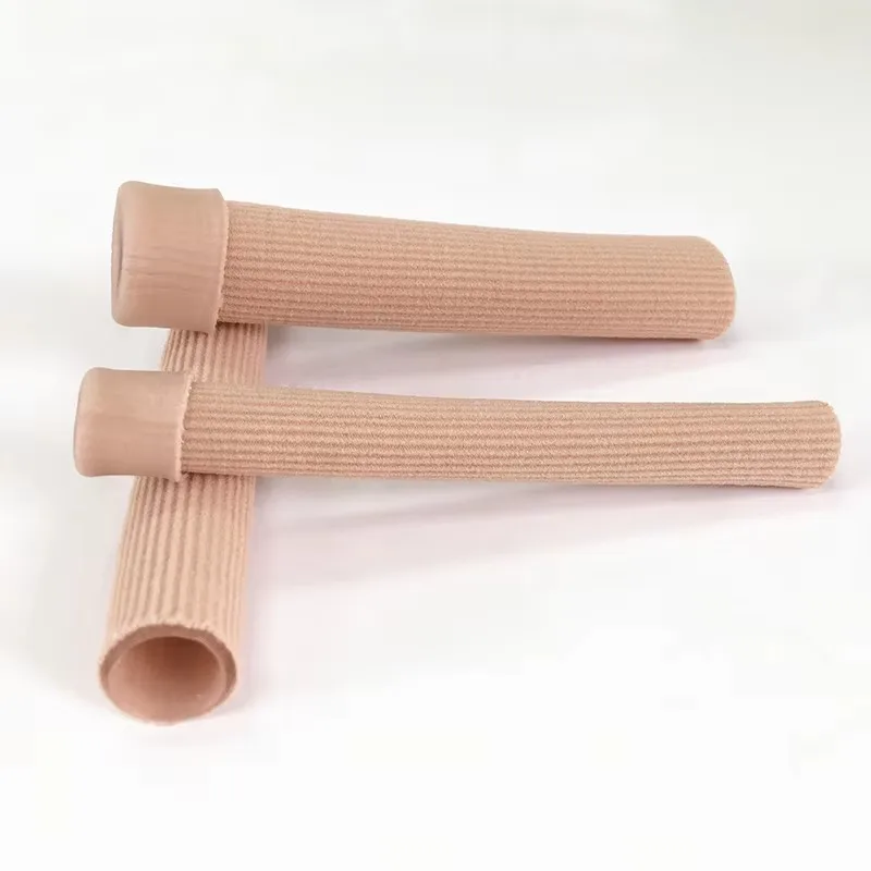 Open toe sleeve fabric gel-lined sheath for corns, blisters, hammer toes