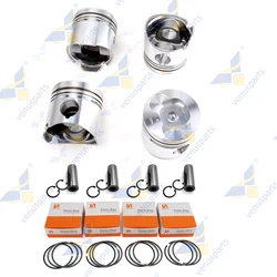 4JB1 Piston Rings 4CYL For Isuzu Overhaul Rebuild Kit Engine Parts Square Top 9-94152-7111 8-97176-6040 93*2+2 +4