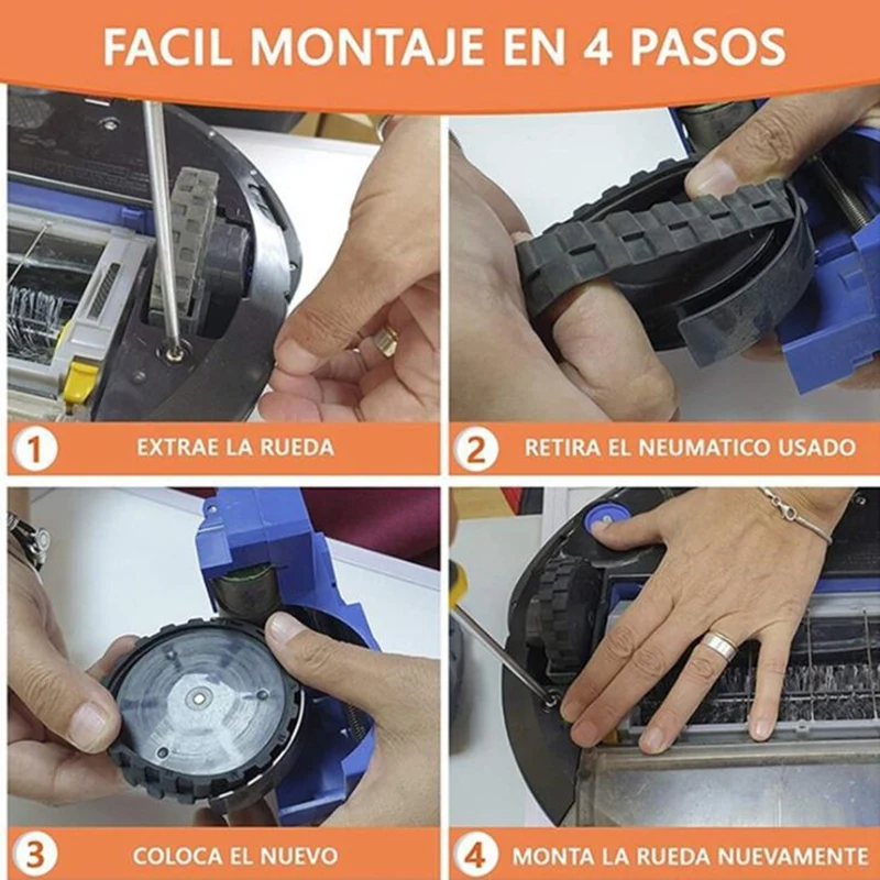 A26T-For Irobot جهاز آلي لتنظيف الأتربة الإطارات 5/6/7/8/9/I7 S9 + طقم استبدال مآزر الإطارات المضادة للارتداء للمكانس الكهربائية