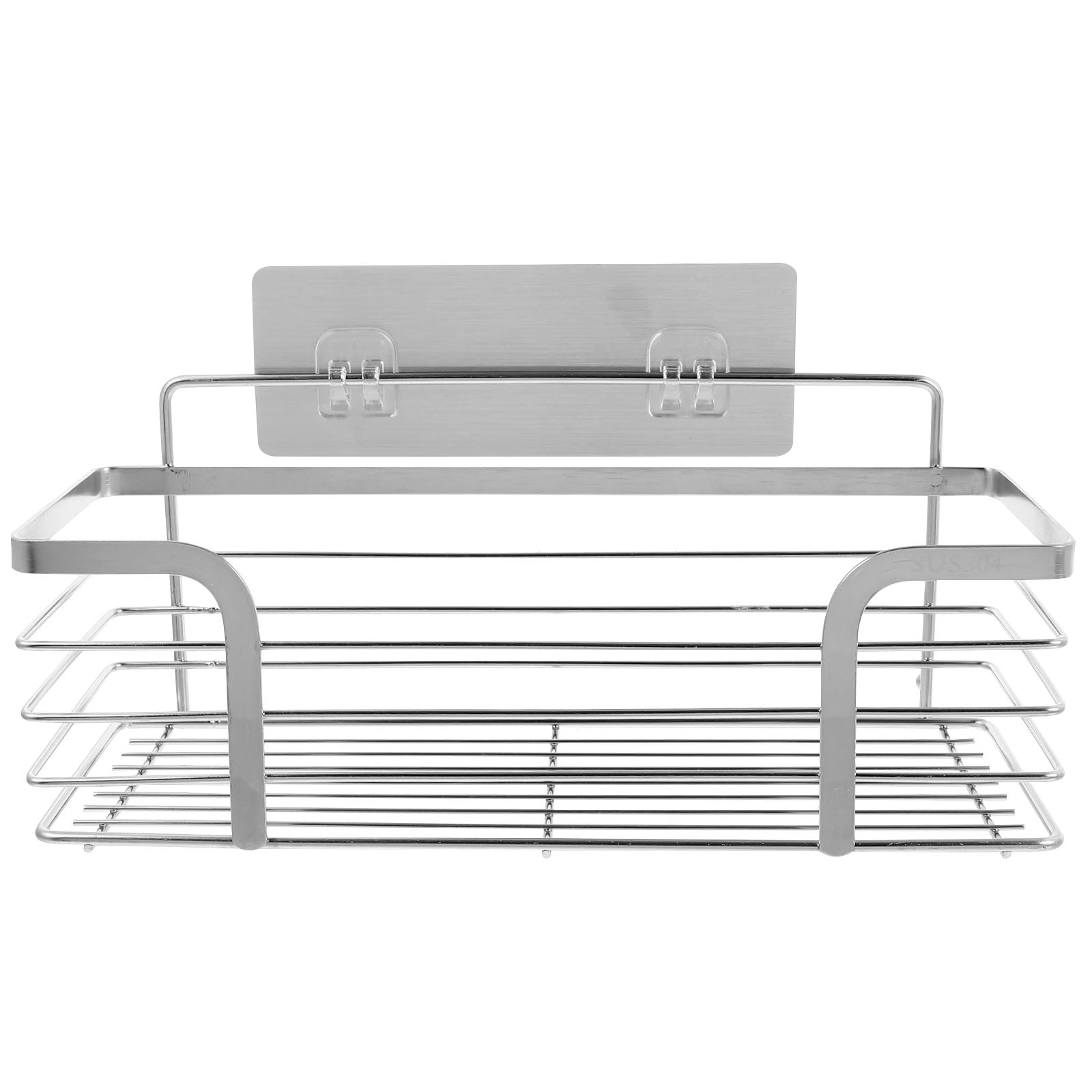 

Stainless Steel Shelf Wall Mounted Storage Rack Bathroom Kitchen Organizer No Drill Punch Free Space Saving Sundries Holder