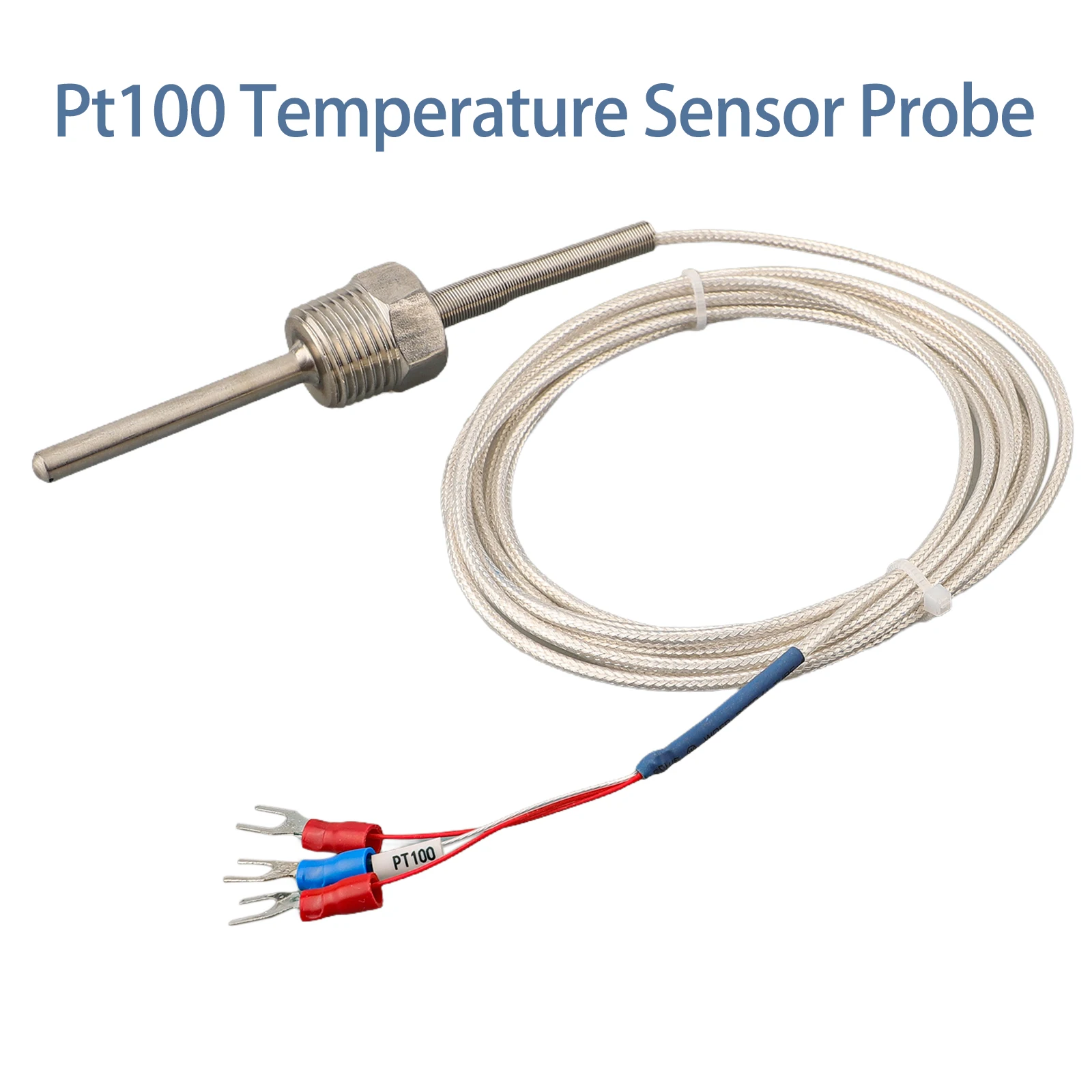 250°C Degree High Temperature Sensor Thread NPT 1/2 Stainless Steel Probe K Type PT100 Thermocouple Tube Temperature Controller