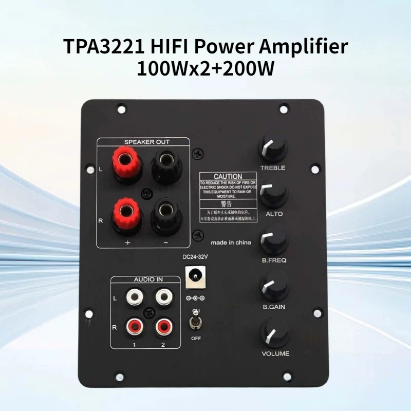 SOTAMIA TPA3221 2.1 Channel HIFI Power Amplifier 100Wx2+200W QCC3034 Bluetooth Subwoofer Amplificador Active Speaker Amplifier