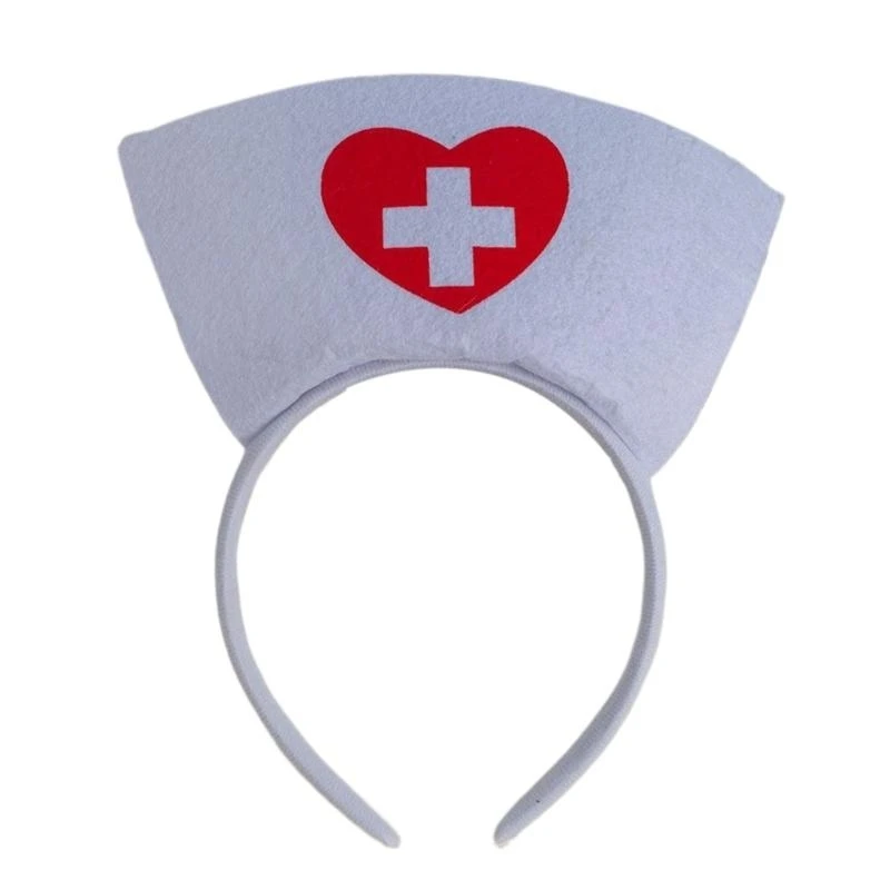 5asd Girls Nurse Hat Headbands Animal Hair Band Hair Hoop Halloween Headwear Gift