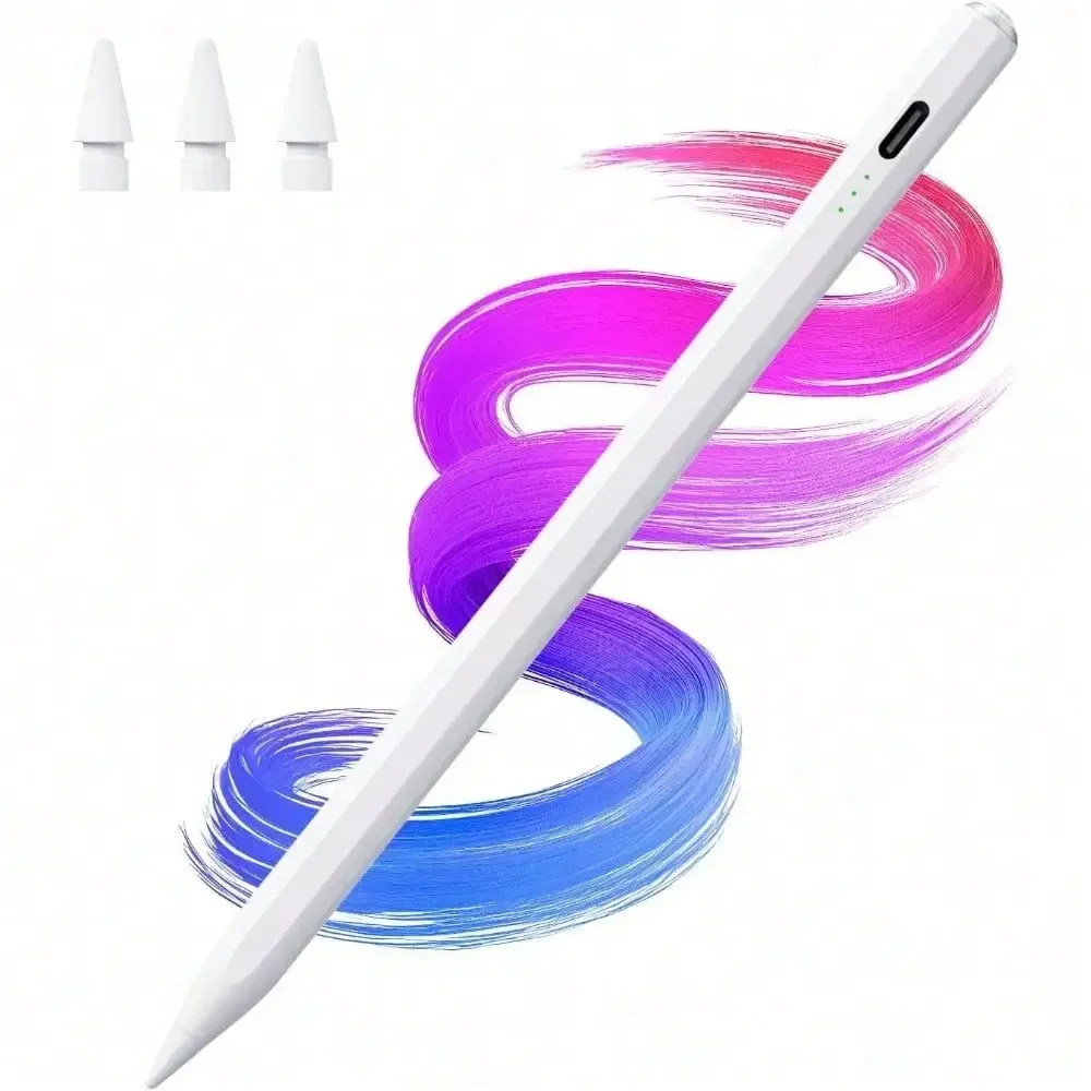 Stylus Pen for iPad(2018-2025)-2X Faster Charge with Tilt Sensitivity & Palm Rejection for iPad 11/10/9/8/7/6th Gen, Air 7/6/5/4/3/M3/M2, Pro 13"/12.9"/11"/M4, Mini 7/6/5th,Pink view 5