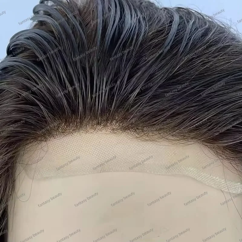 

Прочные парики с V-образной петлей для мужчин, тонкая кожа, человеческие волосы Remy, парики с узлами 0,03 Ультратонкая кожа, необнаружимые мужские капиллярные парики