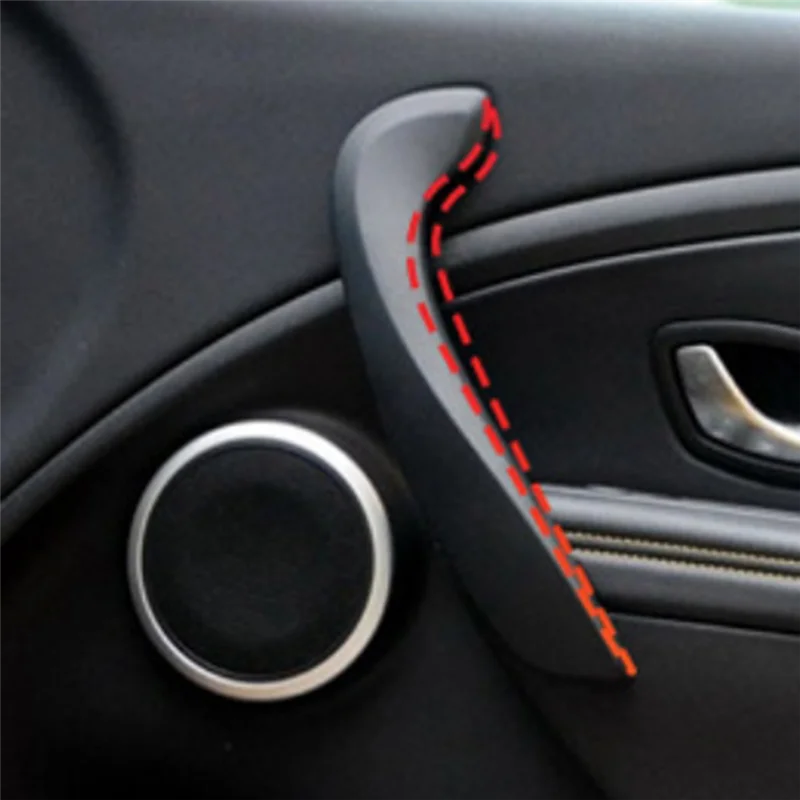 مقبض الباب الداخلي الأيمن الأمامي للسيارة المتين لرينو ميجان 3 2008-2016 مسند ذراع الباب دعامة جانبية داخلية ملحقات السيارة باللون الأسود