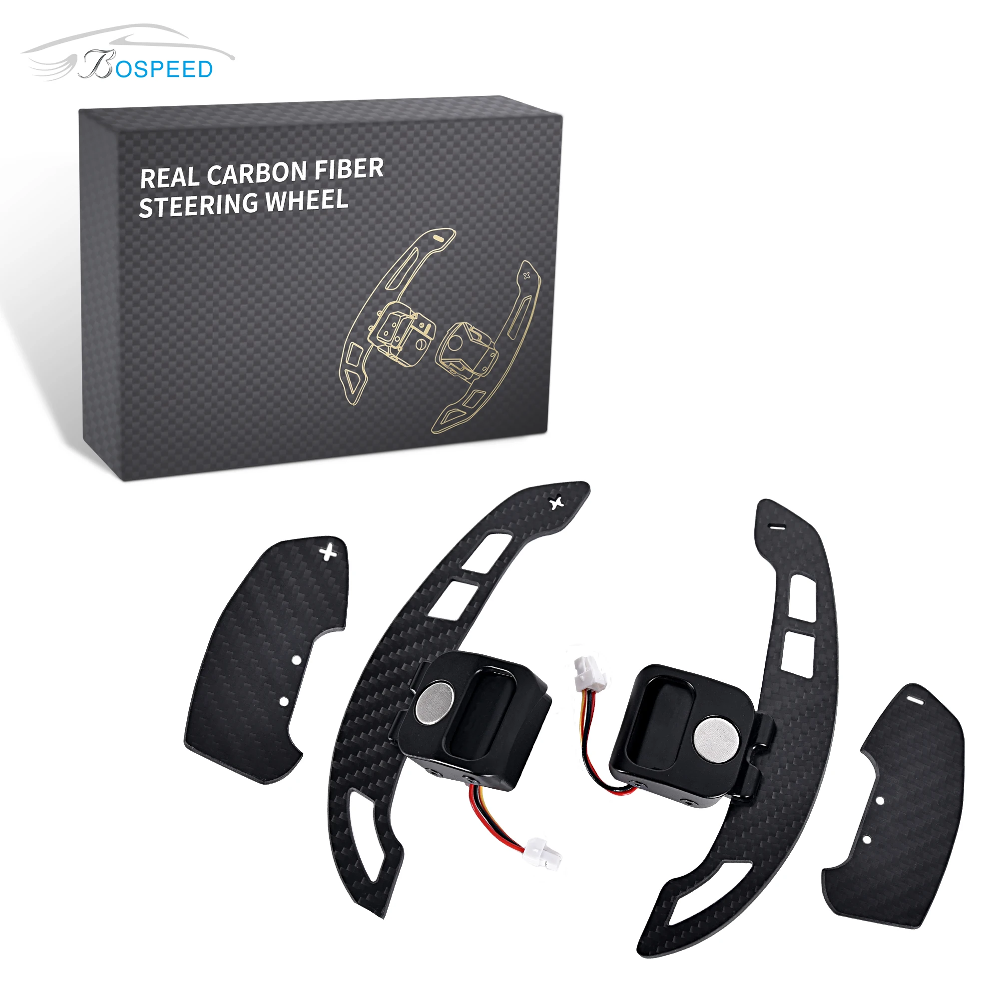 

Магнитные переключатели из углеродного волокна для Audi C8 A6 A7 S6 S7 RS6 RS7 2018–2025 — замена переключения передач на руле