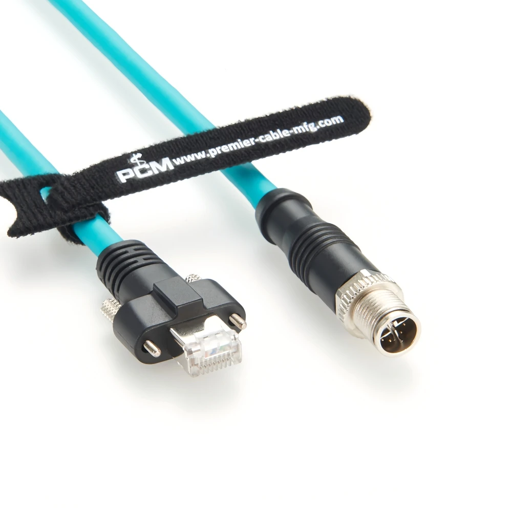 M12 8-Pin X-Code zu RJ45 CAT6A Ethernet-Kabel 10Gbps Hochflexibles Abgeschirmtes GigE Vision Kabel für Cognex Kamera Maschinen Vision PLC – Detail 5