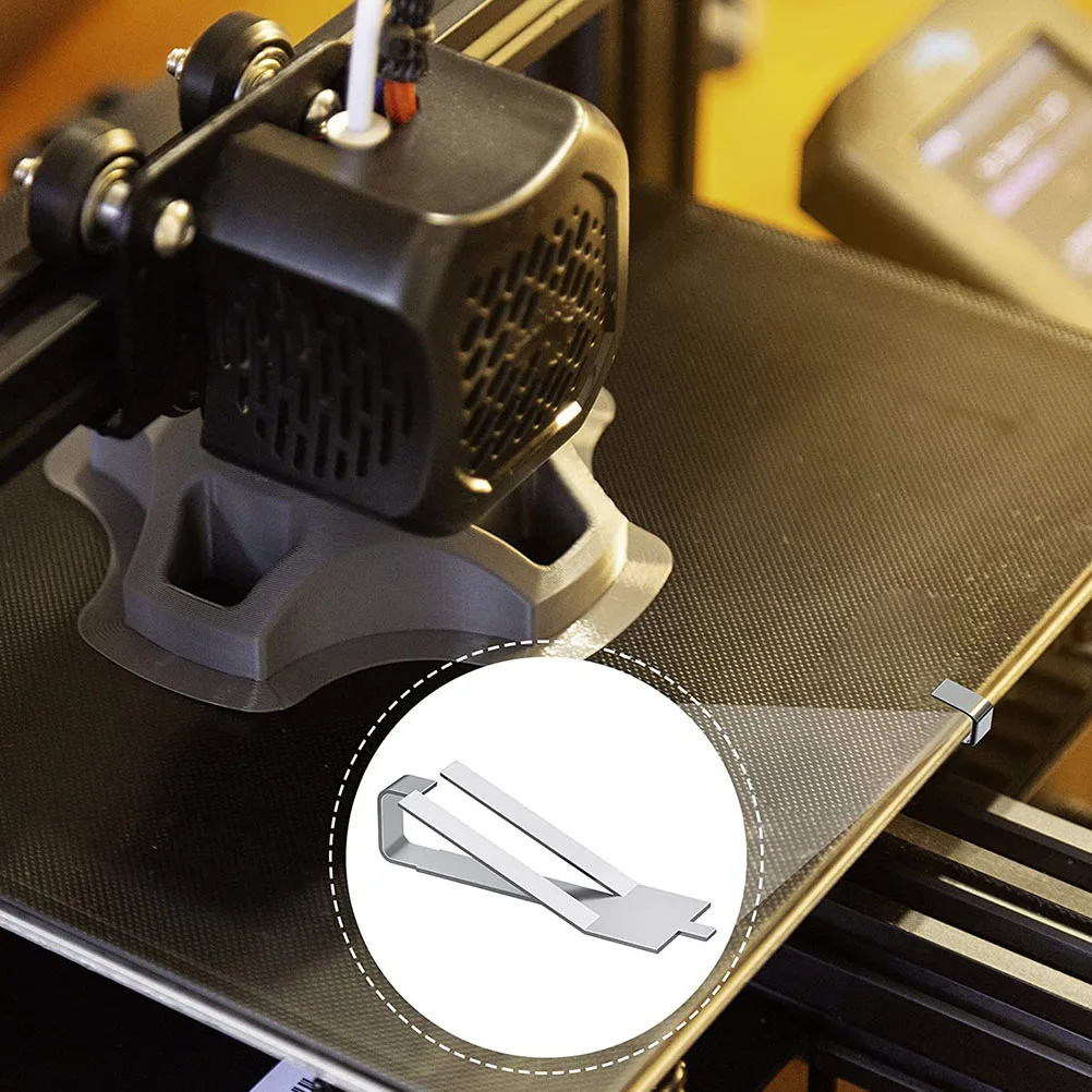 

10 шт. стеклянных фиксаторов для платформы 3D-принтера, сверхпрочные зажимы из нержавеющей стали для крепления горячей платформы