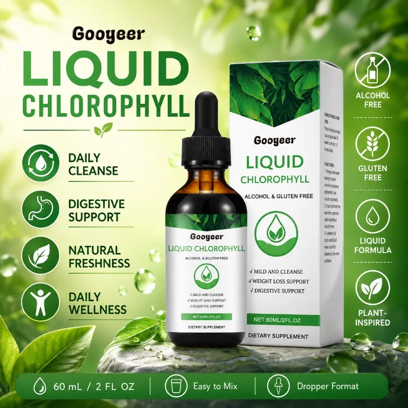 

Googeer Liquid Chlorophyll Alcohol-Free 60 Ml (2 Fl Oz) Traditional Chinese Medicine Extract Gluconolactone Digestive Support