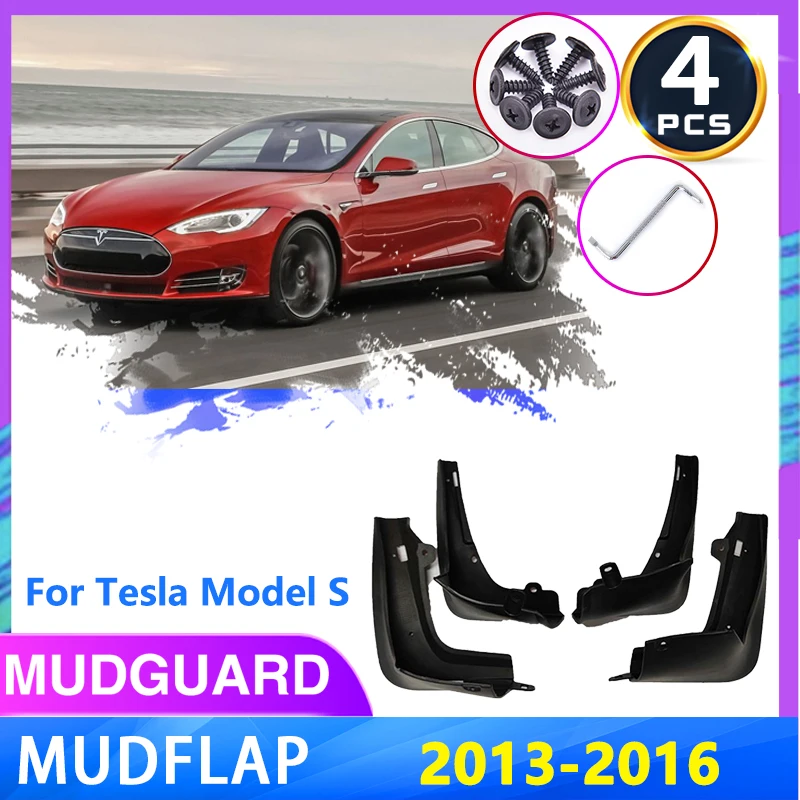 

Car Mudguards For Tesla Model S 2013 2014 2015 2016 Mudflap Fender Mud Flaps Guard Splash Front Rear Wheel Auto Accessories 4Pcs