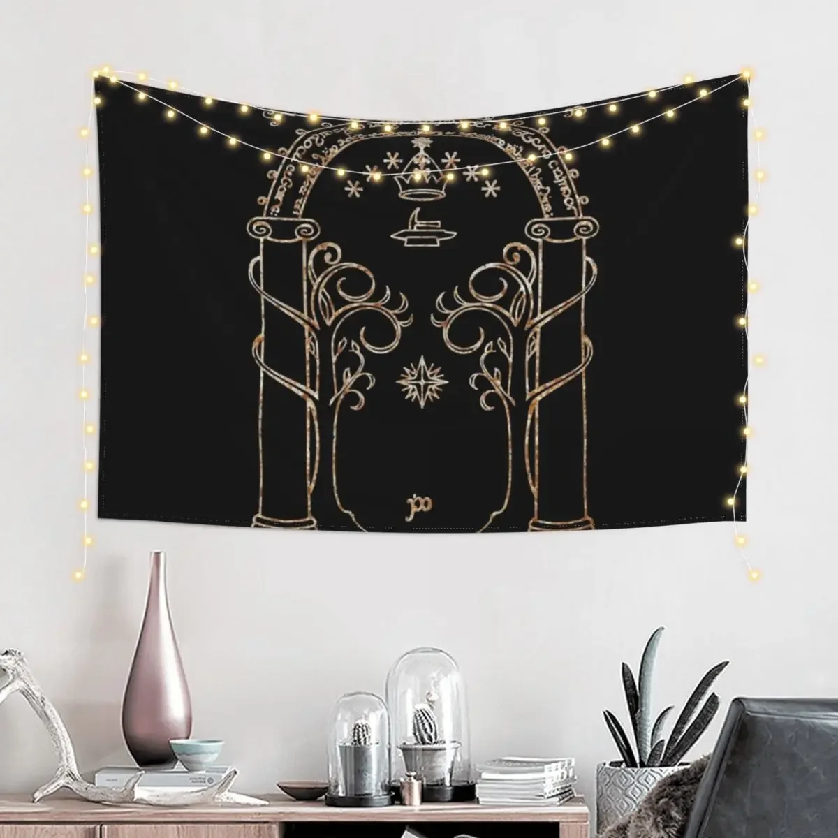 Gates of Moria, Doors of Durin Tapestry House Decorations Room Decor Cute Tapestry