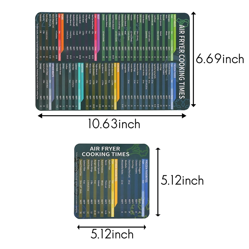 Лидер продаж, аксессуары для приготовления пищи, схема воздушной фритюрницы, магнитная пластина, краткое руководство по приготовлению пищи и жарки