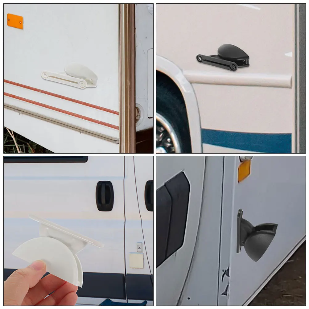 

2Pcs Rv Door Retainers Sleek Nylon Stop Holder Easy Install Camper Trailer Door Catch Kit Noise Reduction Camper Parts