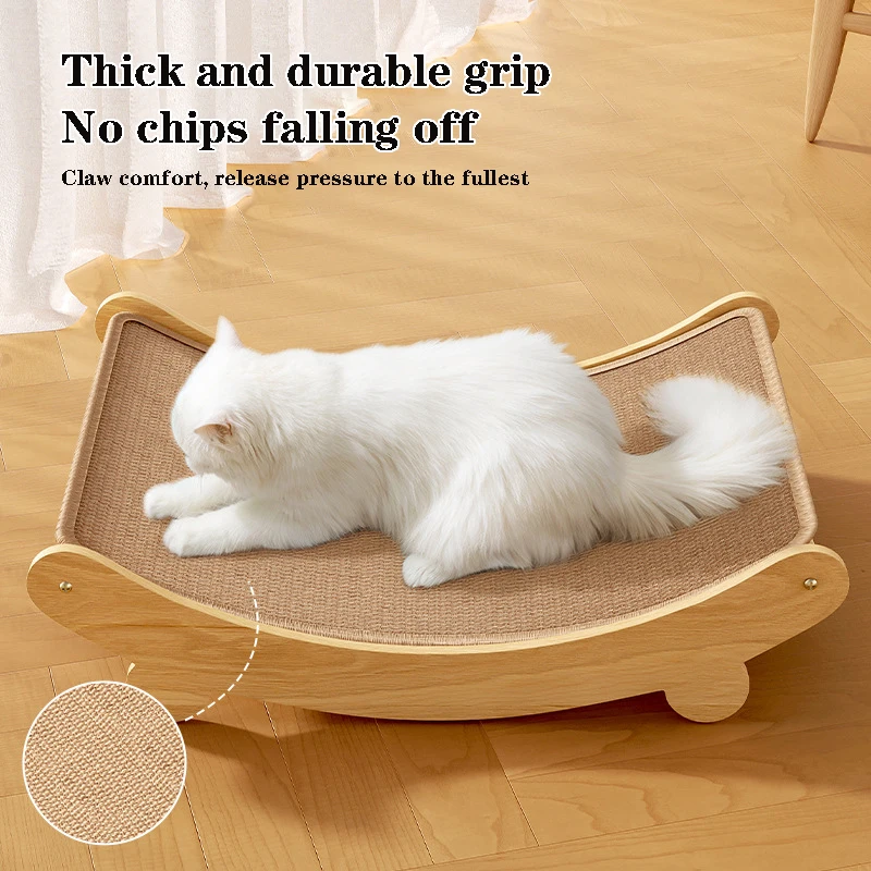 Wooden Cat Scratching Pads Multifuction Cats Sleeping Bed Detachable Wear-resistant Cat Scratch Board Kitten Grinding Cats Toys