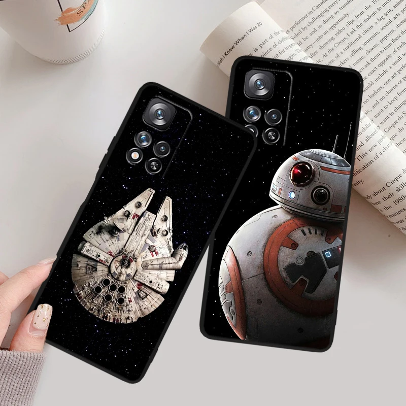 Disney Star wars For Xiaomi Redmi Note 12 12 11 11T 11S 10 10S 9 8 8T 7 6 Pro Plus 5G Black Phone Case Cover