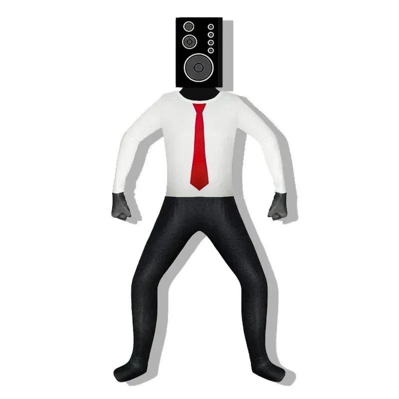 2025 yiyi Costume Camera Tv Speaker Man Bodysuit Jumpsuit Mask for Women Men Skibidi Toilet Cosplay f