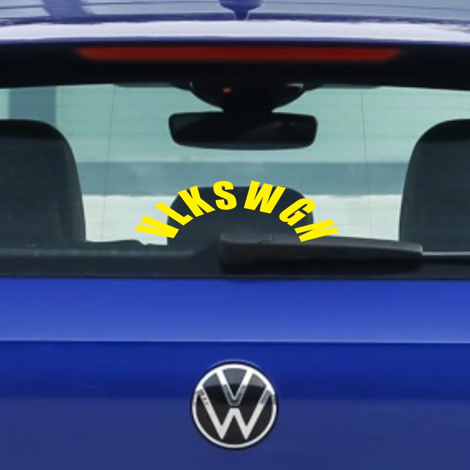 VLKSWGN Rear Wiper Window Sticker German Car Sticker Vinyl Text Style Decorative Decal Car Styling