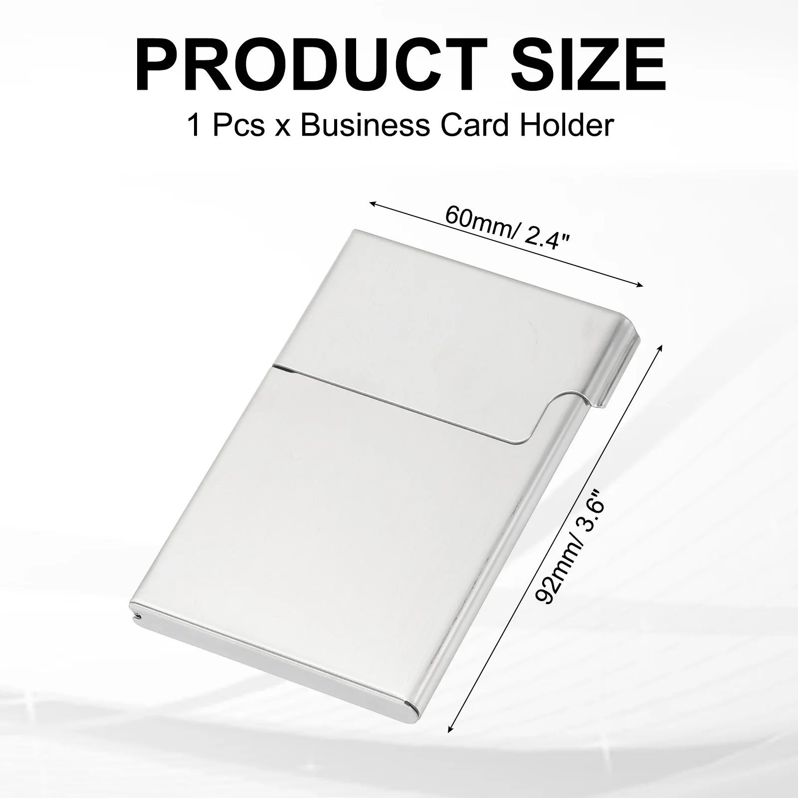 1/2Pcs Metal Business Card Holder Professional Name Card Holder Business Card Pocket Case for Men & Women Credit ID Organization