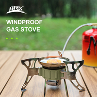 BRS-15B Split Camping Gas Stove Portable Collapsible Stove Burner Windproof Furnace 1400-2900W for Outdoor Hiking Picnic