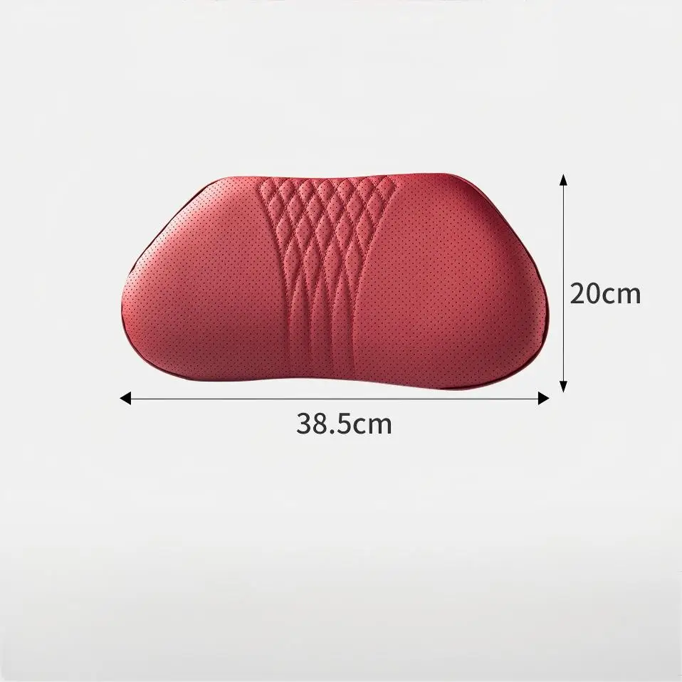 Luxury Napa Headrest Pillow Soft Breathable Design Memory Cotton Waist Protection Pillow Car Seat Lumbar Support Cushion