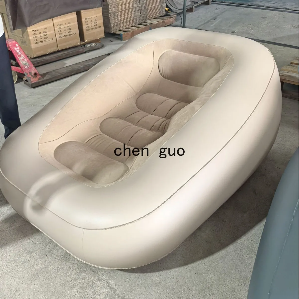 Manufacturer spot flocking pvc lazy kennel household inflatable sofa portable bedroom camping inflatable recliner