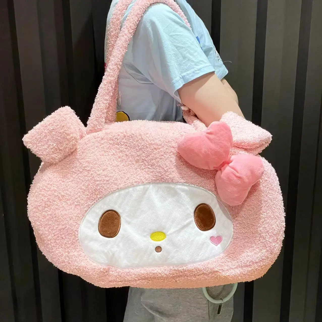 Juguetes de peluche kawaii Sanrio, bolso de hombro de gran capacidad de dibujos animados, Melody bolso de mano de My, regalo de novia, lindo Anime Cinnamoroll Kuromi