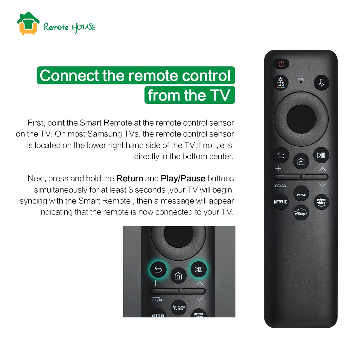 BN59-01432A Suitable For Samsung Smart TV Battery Remote Replacement Battery Remote Compatible with Samsung Neo QLED 8K4K Series
