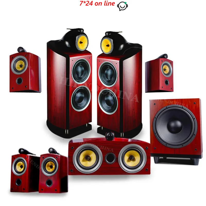 

2026 Hot SellingONL-002 Featured 801 Hi-Fi HiFi Fever 5.1 / 7.1 Home Theater Set Wooden Floor Speaker