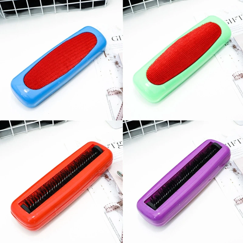 Plastic Table Crumb Sweeper Brush Double Sided Brush Pet Hair Fluff Cleaner Tool