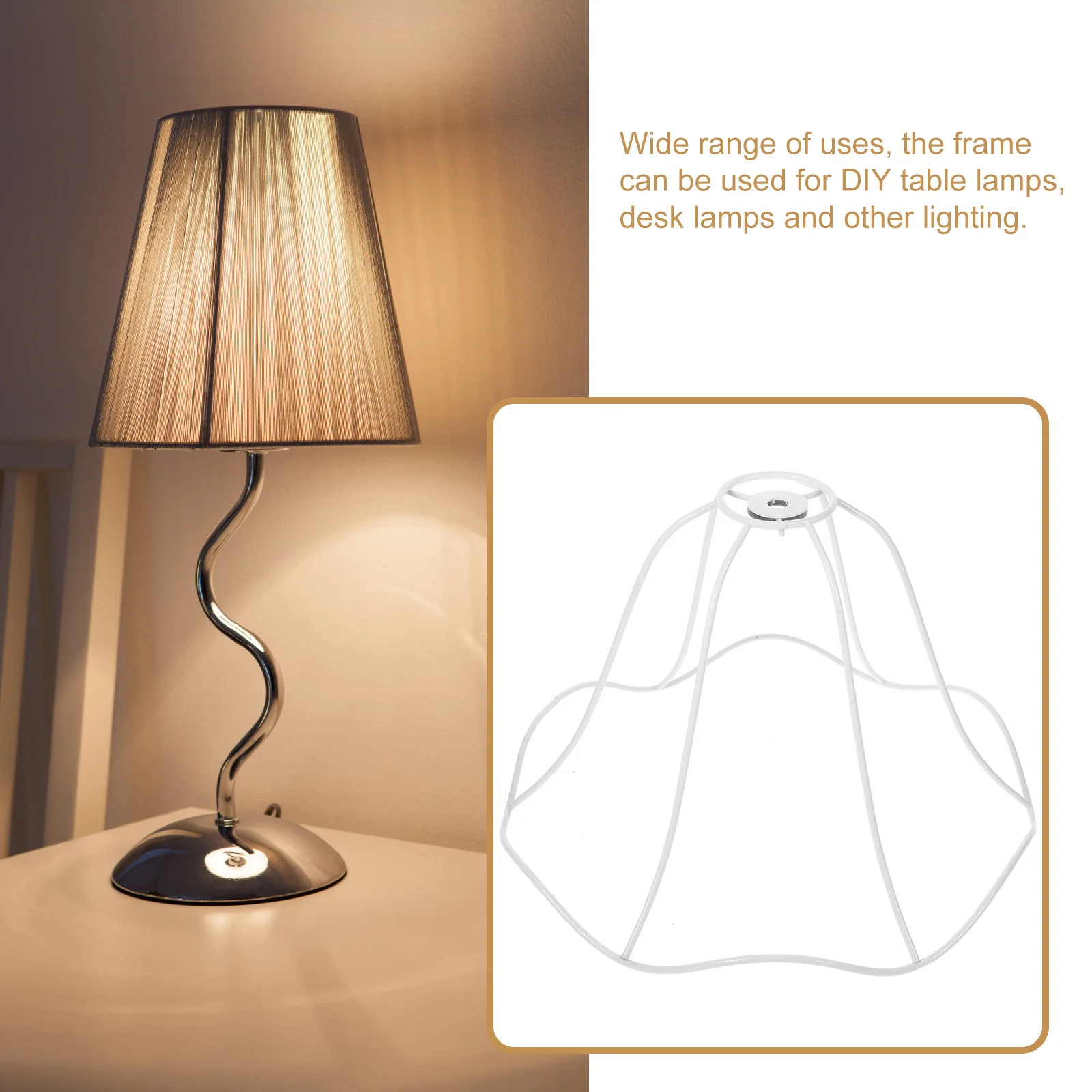 Metal Lampshade Frame Diy Lamp Shade Cage Pendant Chandelier Making Frame For Table Desk Light Accessories Brackets