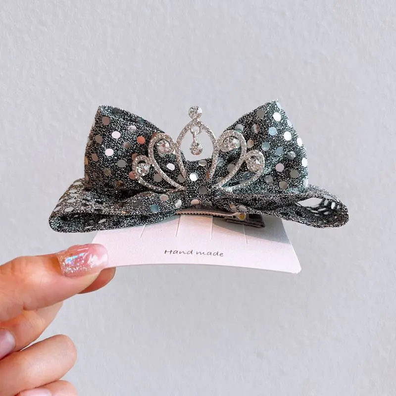 

Women's Headwear Sequin Bow Children's High-end Hair Clip Birthday Hair Accessory For Kawaii Cute Girl Funny Fashion Simple Clip