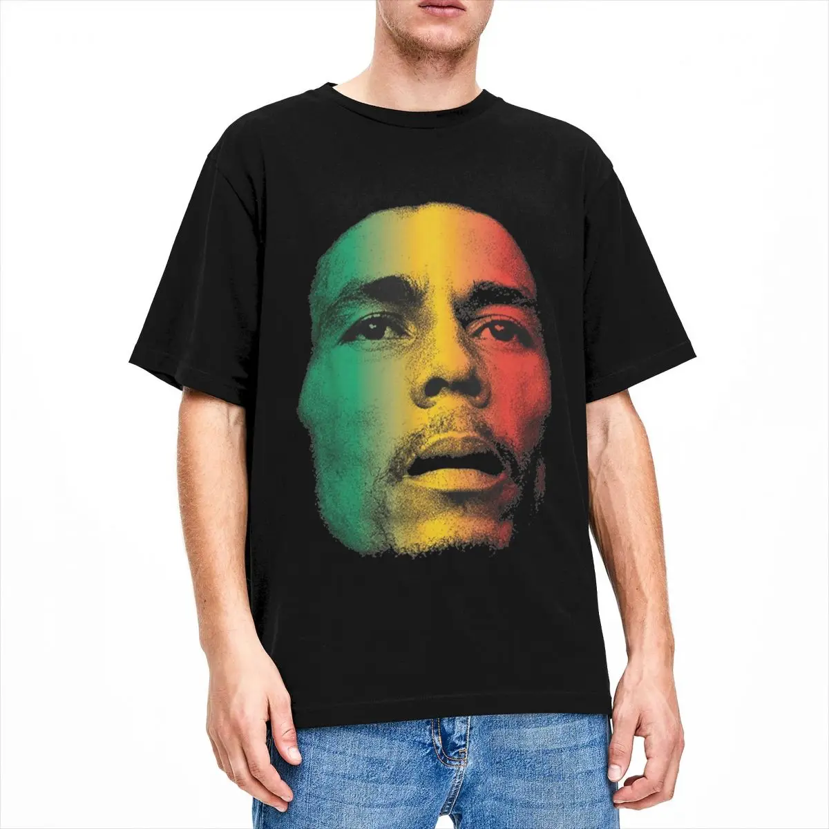 Men Women's T-Shirt BOB MARLEY T Shirts Hip Hop Vintage Face Summer Tees Streetwear Casual Cotton Clothing Gift