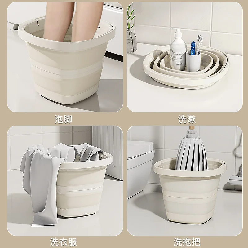 

Многофункциональное складное ведро: портативное, для рыбалки, дома, хранения, мытья, замачивания ног, экономит место, большая вместимость