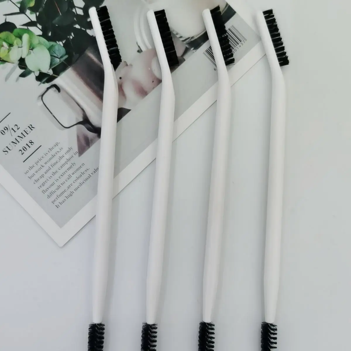 50 Pezzi Spazzola Riutilizzabile a Doppia Punta per Sopracciglia e Ciglia, Pettine per Sopracciglia, Strumento per la Cura e il Trucco delle Sopracciglia