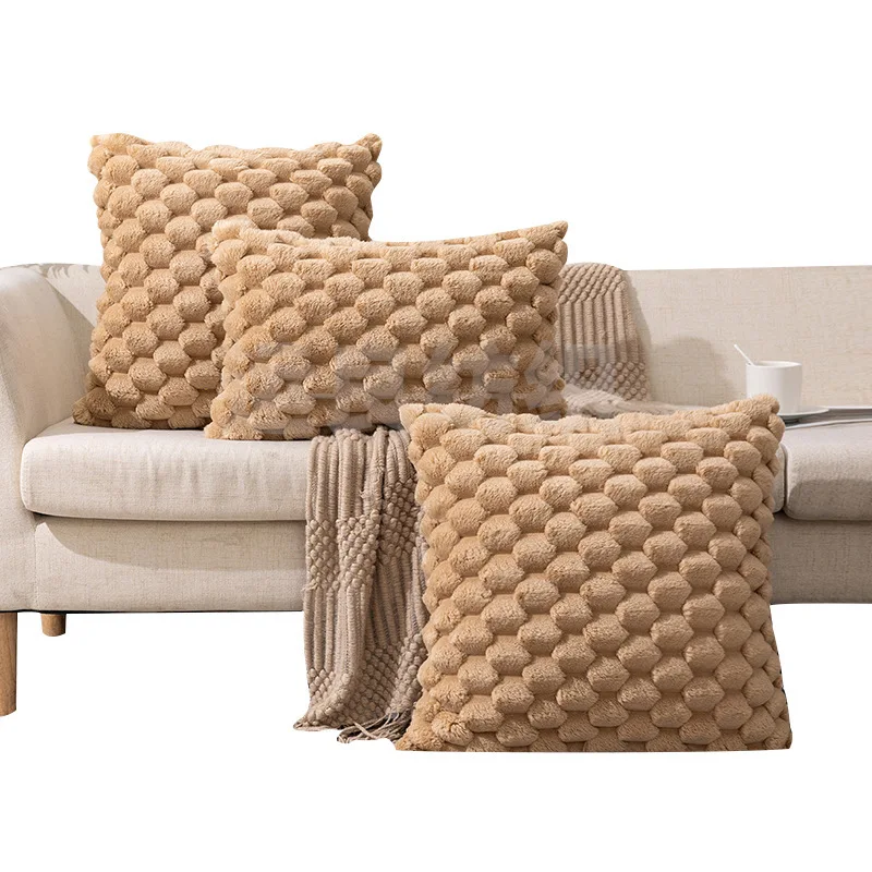 Woven Snowflake Velvet Solid Cushion Cover Ultra Soft Soft Plush Pillowcase  45x45cm 50x50cm Decorative Pillows For Sofa